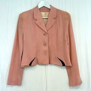 Vintage 1930s pink cotton gabardine jacket, medium